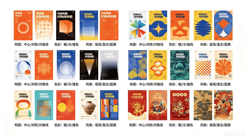 AI快速生成多版设计初稿展示