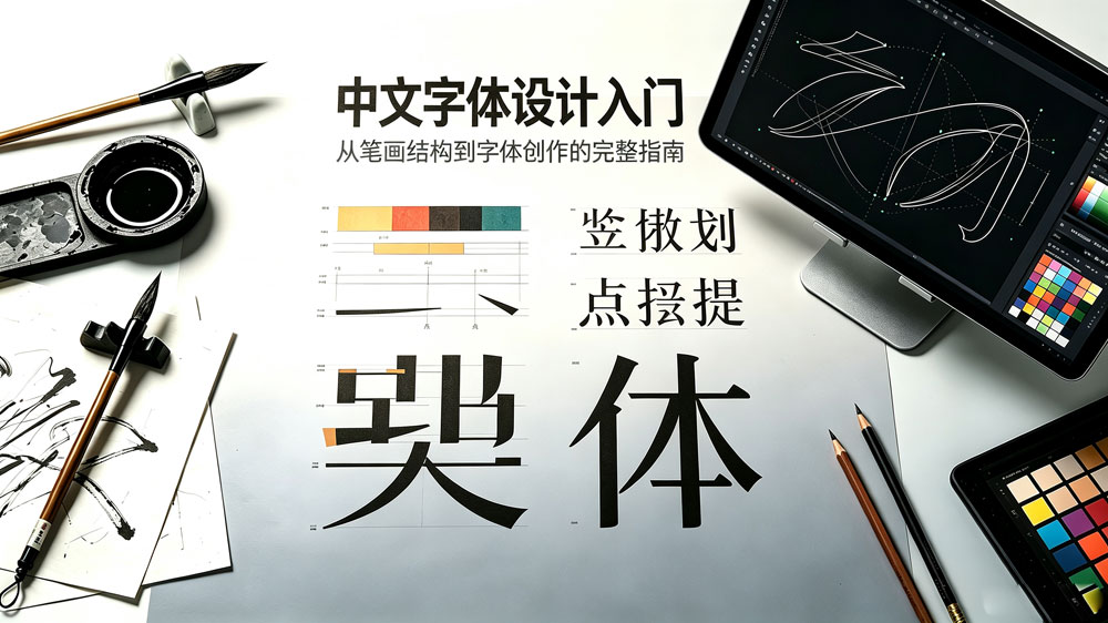 中文字体设计笔画结构示意图