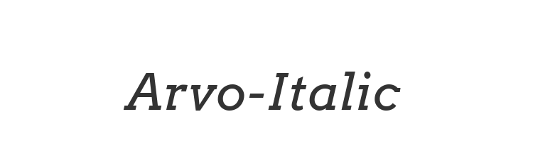 Arvo-Italic