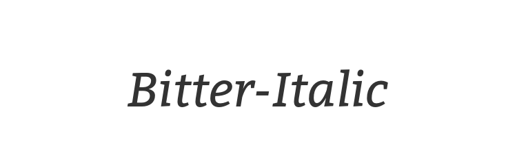 Bitter-Italic