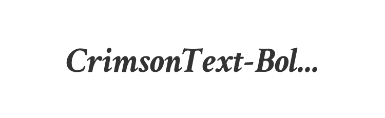 CrimsonText-BoldItalic