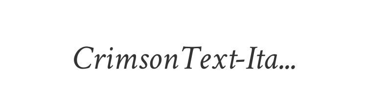 CrimsonText-Italic
