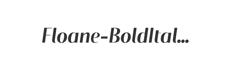 Floane-BoldItalic