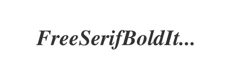 FreeSerifBoldItalic