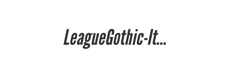 LeagueGothic-Italic