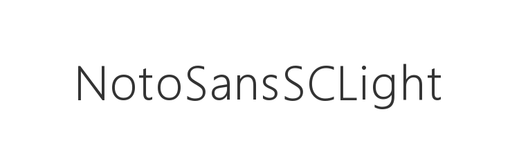 NotoSansSCLight