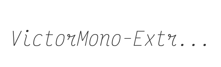 VictorMono-ExtraLightItalic