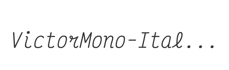 VictorMono-Italic
