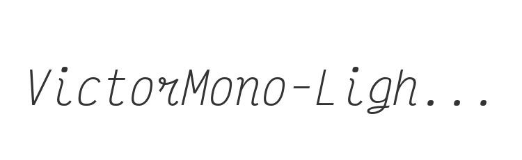 VictorMono-LightItalic