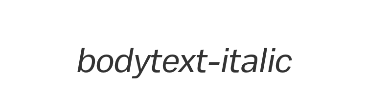 bodytext-italic